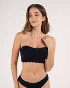 Soutien-gorge adhésif push-up invisible sans bretelles en gel avec bord festonné
