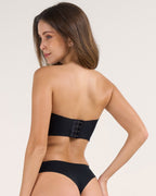 Soutien-gorge adhésif push-up invisible sans bretelles en gel avec bord festonné