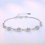 Bracelet infini floral en cristal
