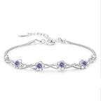 Bracelet infini floral en cristal