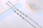 Bracelet infini floral en cristal