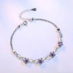 Bracelet infini floral en cristal