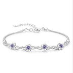 Bracelet infini floral en cristal
