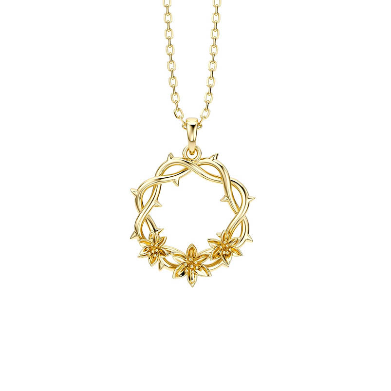Crown of Thorns Floral Necklace