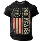 T-shirt à manches courtes du 250e anniversaire de l'Amérique pour hommes