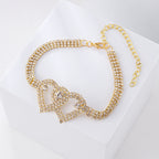 Bracelet de cheville Cœur doré X Cœur