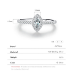 Bague de fiançailles en joaillerie fine taille marquise