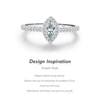 Bague de fiançailles en joaillerie fine taille marquise