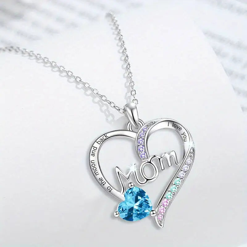 Collier Cœur "Je t'aime Maman" - Anniversaire de Maman - Fête des Mères
