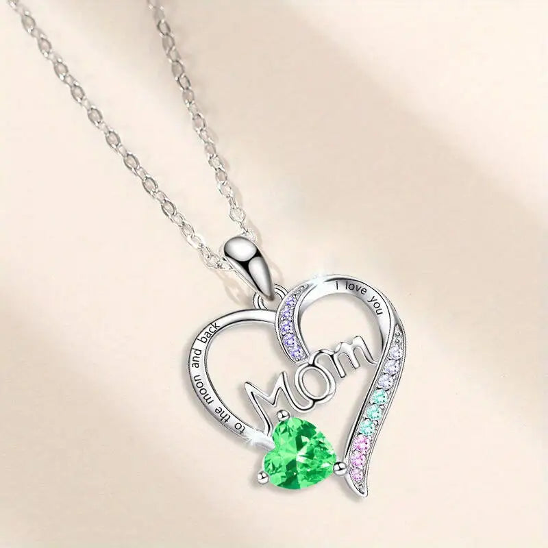 Collier Cœur "Je t'aime Maman" - Anniversaire de Maman - Fête des Mères