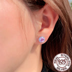 Boucles d'oreilles en morganite