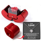 À mon amour Rose éternelle et collier