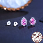 Boucles d'oreilles en morganite