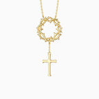 Collier Croix Couronne d'Épines