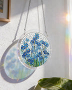Attrape-Soleil Puzzle en Acrylique - Souffle de Fleur Azur