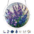 Attrape-soleil puzzle en acrylique - Grâce du jardin violet