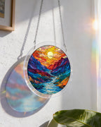 Attrape-soleil en acrylique - Lune de montagne glacée