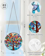 Attrape-soleil Arbre de Vie vibrant en acrylique pour puzzle