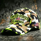 Casquette de baseball décontractée avec imprimé artistique camouflage américain