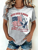 T-shirt Patriotique Vintage Aigle Statue de la Liberté 250ème Anniversaire USA