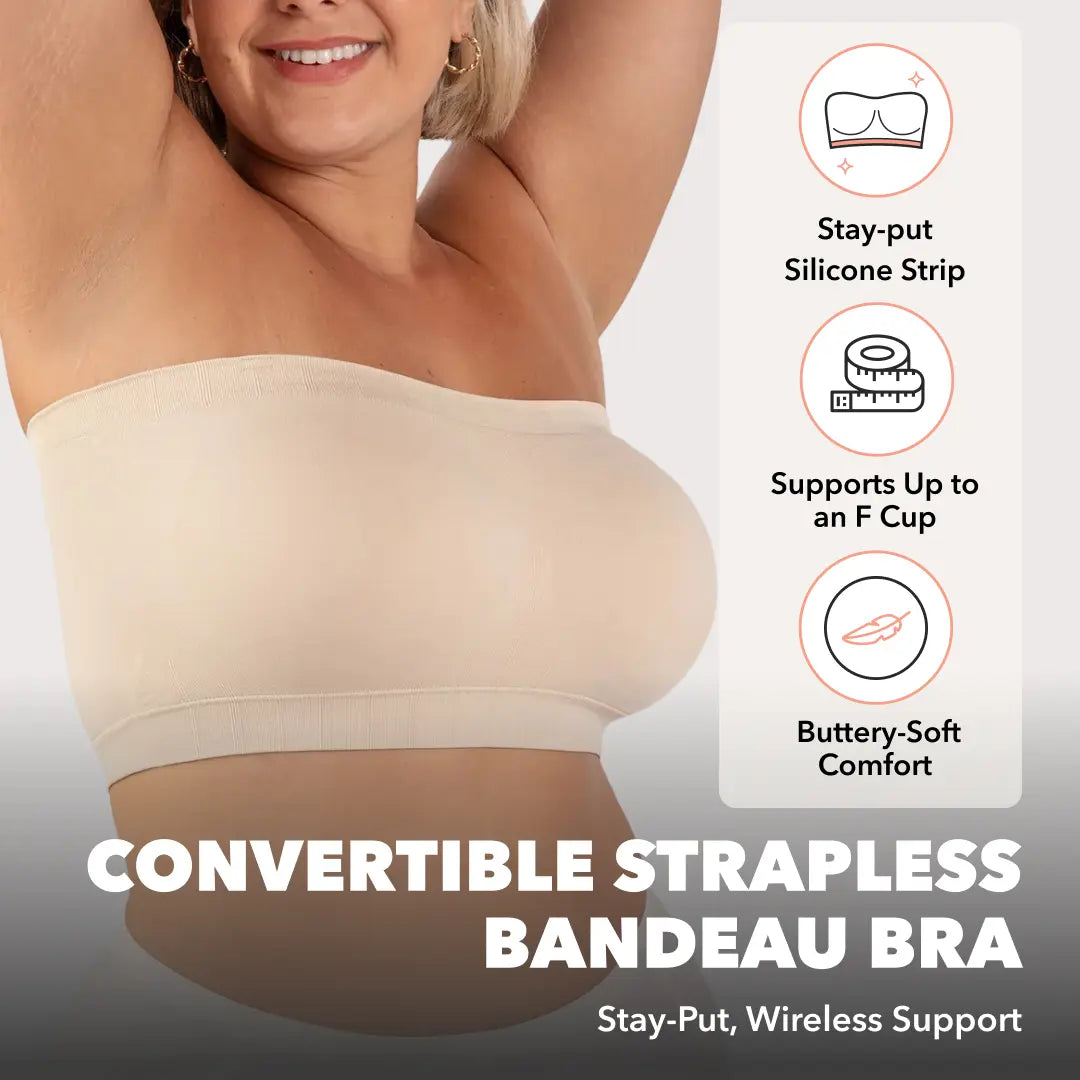 Women's Convertible Strapless Bandeau Bra