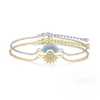 Ensemble de bracelets assortis soleil et lune – Cadeau d'amitié superposable pour meilleures amies, sœurs et couples