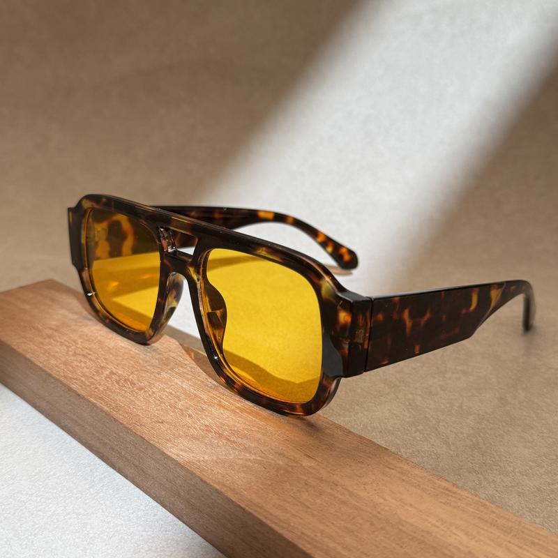 Retro Rectangle Aviator Sunglasses for Men & Women