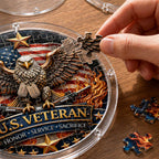 Ornement à suspendre en acrylique Aigle vétéran des États-Unis – Attrape-soleil patriotique pour fenêtre avec drapeau américain, décoration Honorer le service et le sacrifice