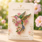 Broche Colibri en Fleurs