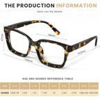 Lot de 3 lunettes de lecture carrées surdimensionnées pour femmes – Ensemble de lunettes de lecture à monture épaisse et tendance