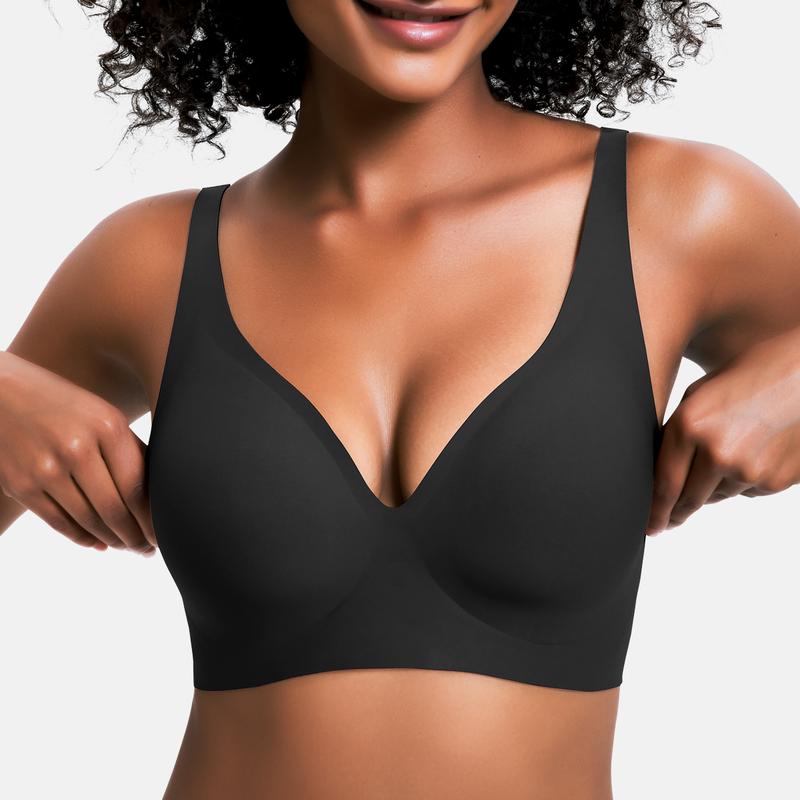Soutien-gorge push-up sans fil sans couture pour femme