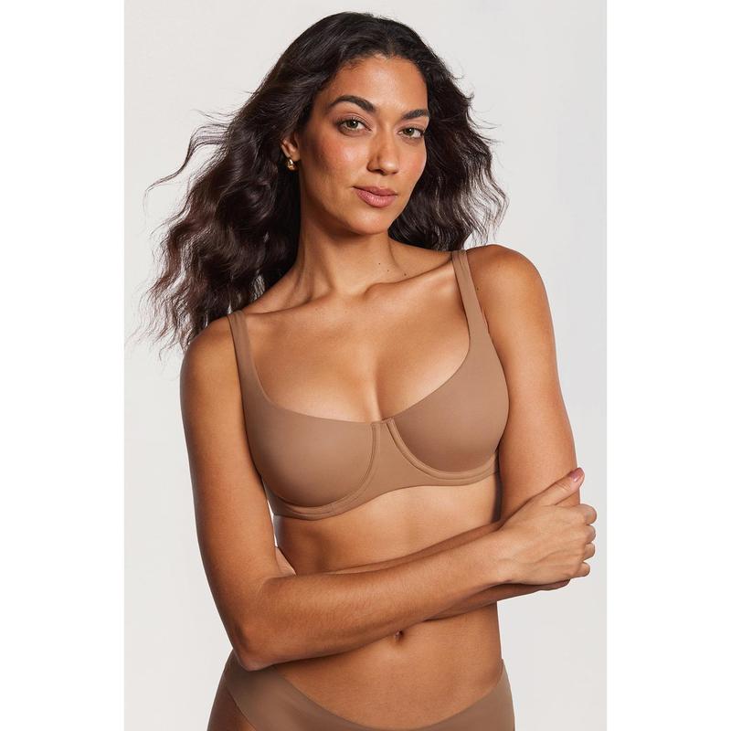 Soutien-gorge balconnet à armatures non doublé pour femme