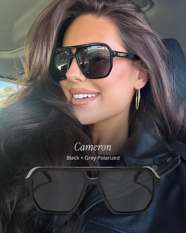 Oversized Polarized Navigator Sunglasses for Men and Women