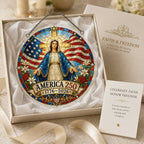 Amérique 250 Vierge Marie Ornement Suspendu Puzzle Acrylique