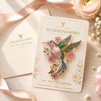 Broche Colibri en Fleurs