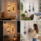 Lumières de suspension décoratives en bois de plage