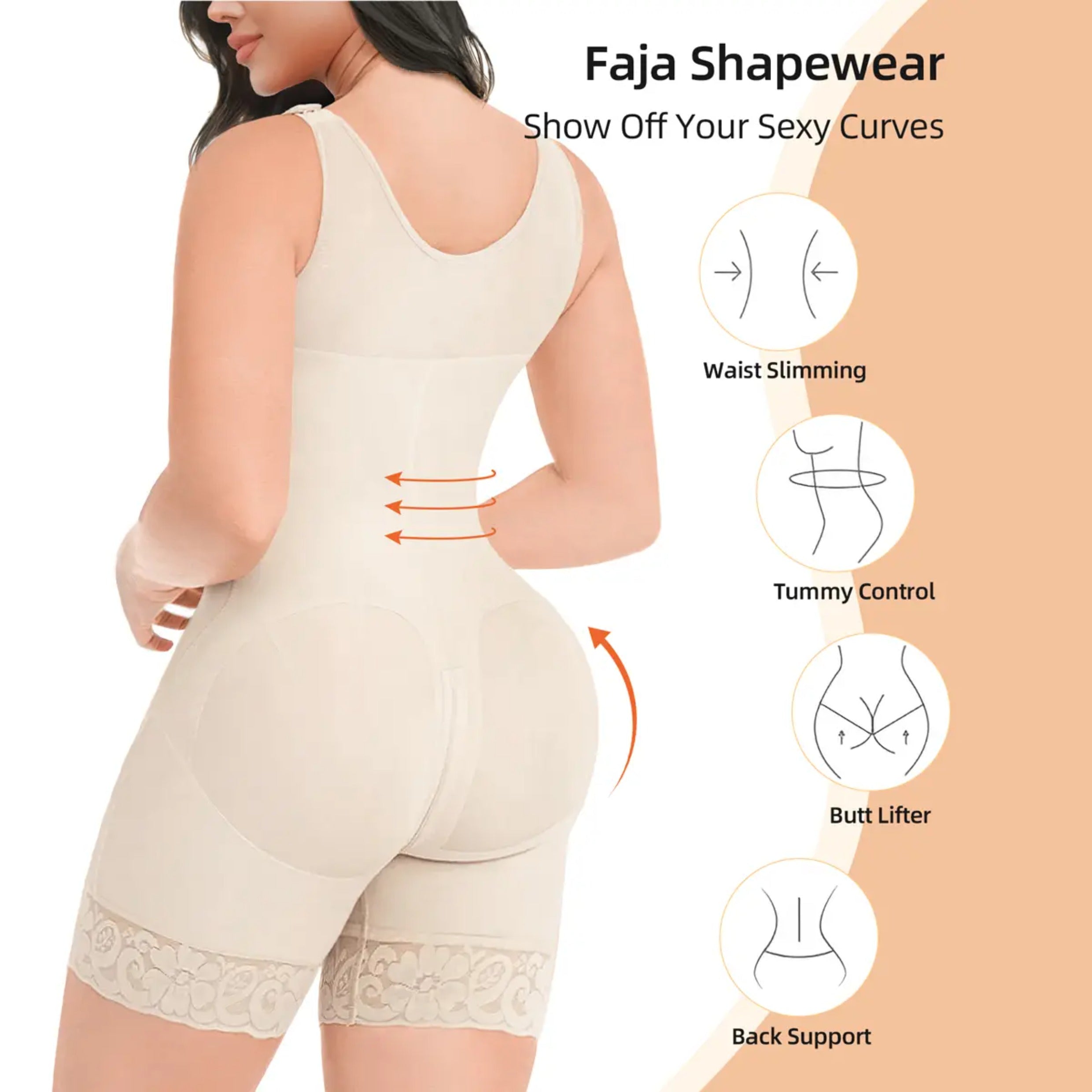 Women's Full Body Shapewear Bodysuit | Tummy Control Butt Lifter