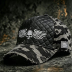 Casquette de baseball décontractée avec imprimé artistique camouflage tête de mort rétro