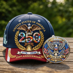 🔥Dernier jour : 49 % de réduction – Casquette édition limitée 250e anniversaire des États-Unis d'Amérique