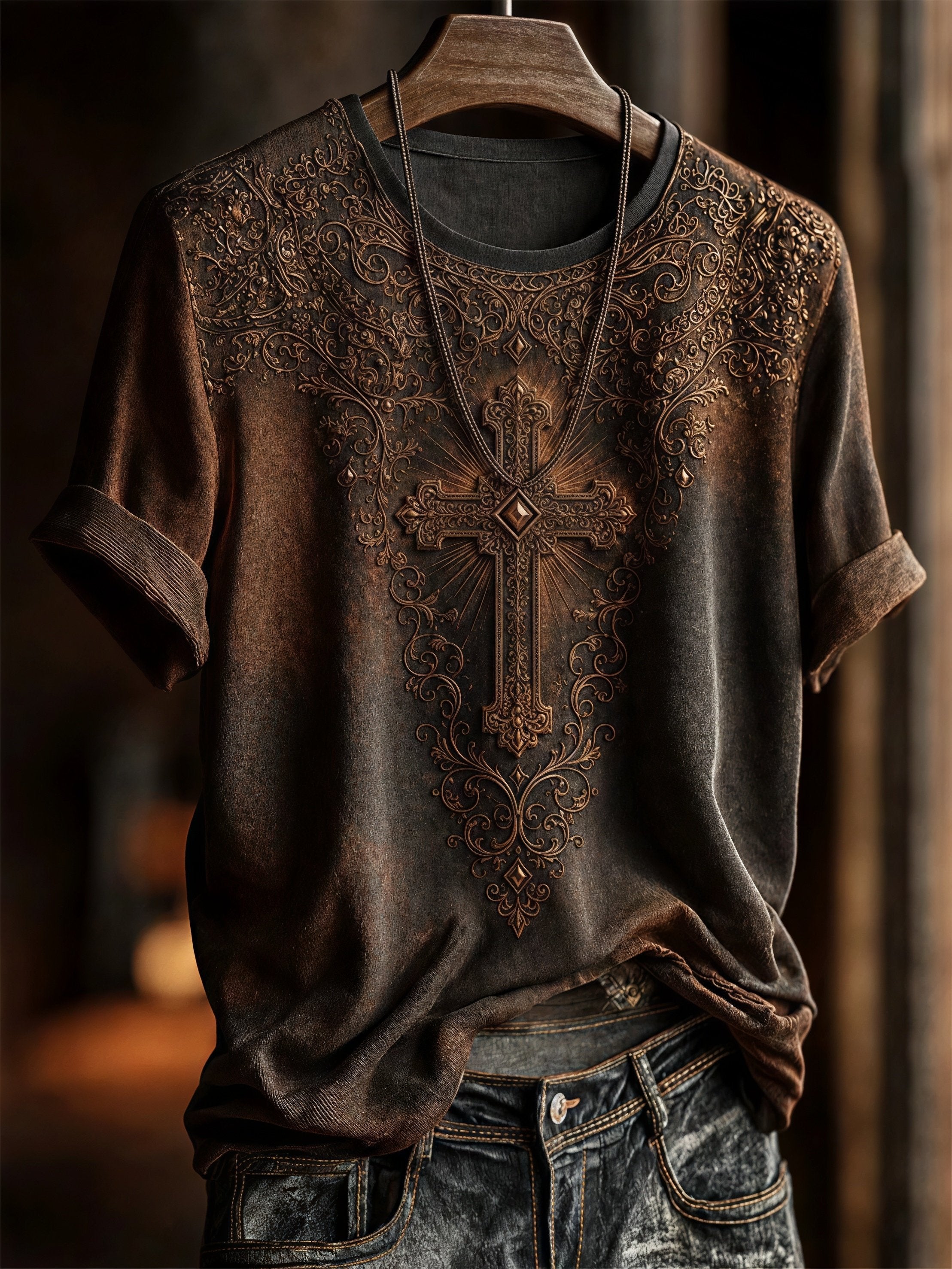 Women's Vintage Western Faith Print T-Shirt