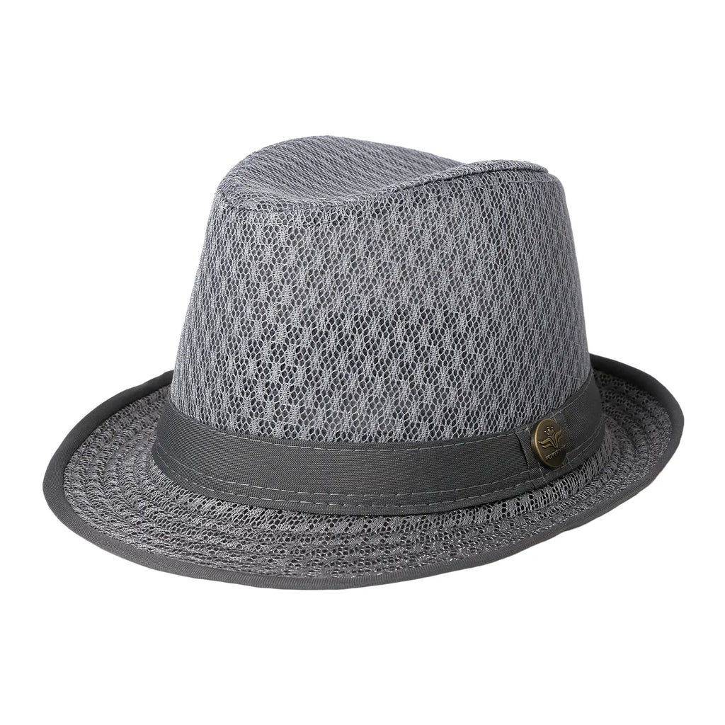 Men's Breathable Mesh Fedora Hat – Lightweight Summer Trilby
