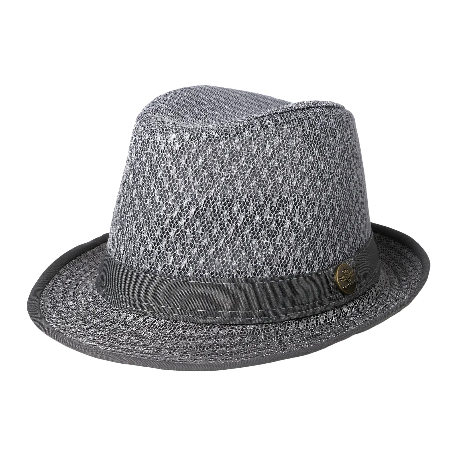 Men's Breathable Mesh Fedora Hat – Lightweight Summer Trilby