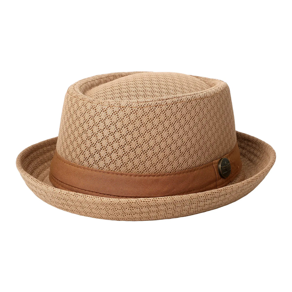 Men's Breathable Mesh Fedora Hat – Lightweight Summer Trilby
