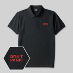 Polo brodé Don't Panic Geek