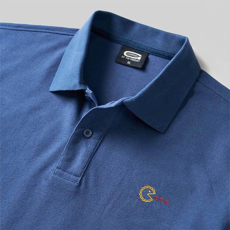 Pac-Pi Geek Embroidered Polo Shirt