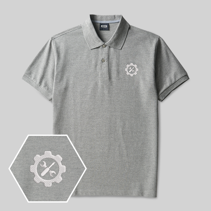 Fix & Build Geek Embroidered Polo Shirt