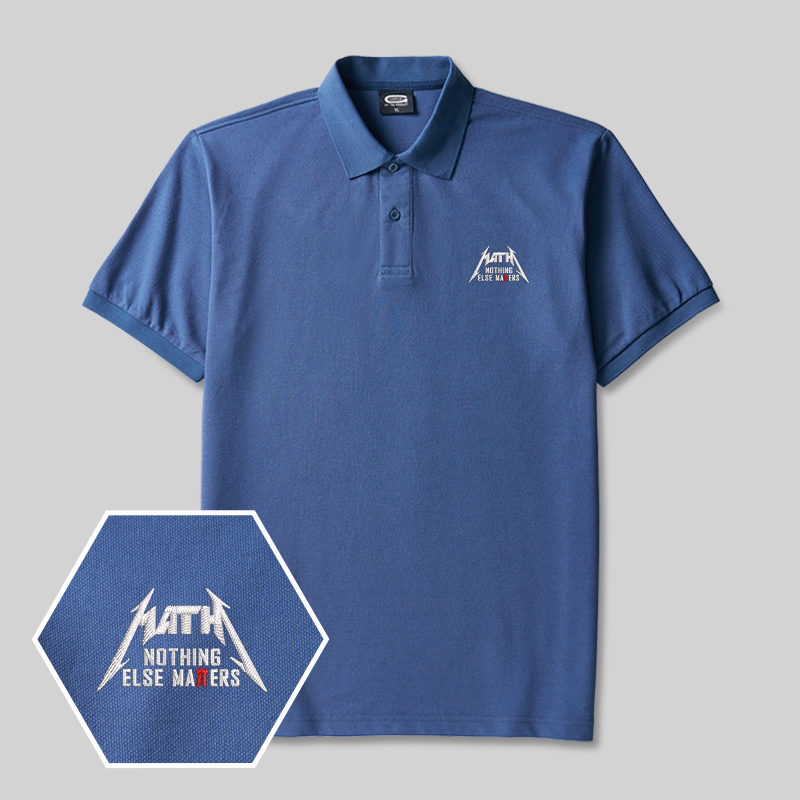 Nothing Else Tie Geek Embroidered Polo Shirt