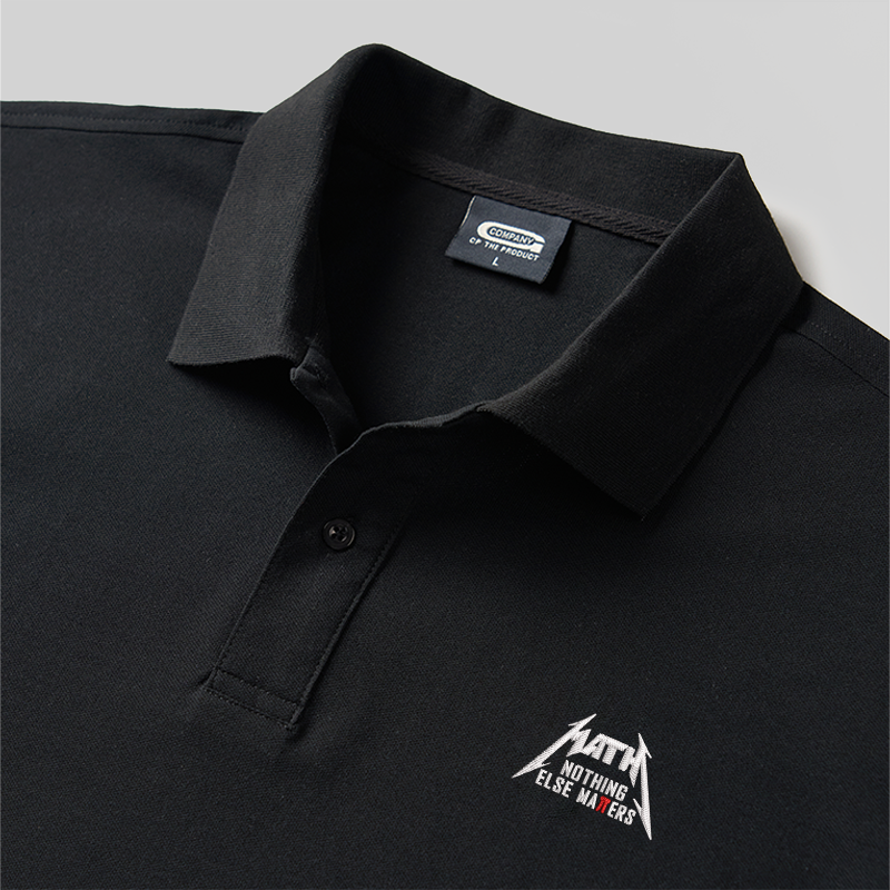 Nothing Else Tie Geek Embroidered Polo Shirt