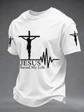 Men's Jesus Saved My Life Print Tee