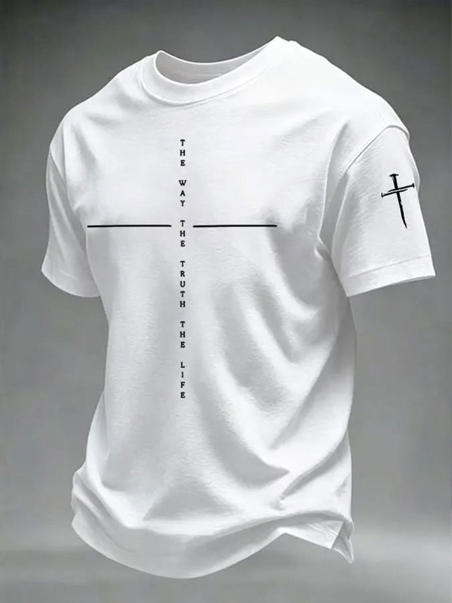 T-shirt homme manches courtes Le Chemin, la Vérité, la Vie